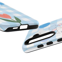 Load image into Gallery viewer, Pastel Blue Gingham Phone Case — Tough Cases