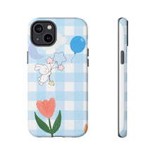 Load image into Gallery viewer, Pastel Blue Gingham Phone Case — Tough Cases