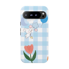 Load image into Gallery viewer, Pastel Blue Gingham Phone Case — Tough Cases