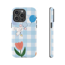 Load image into Gallery viewer, Pastel Blue Gingham Phone Case — Tough Cases