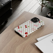 Load image into Gallery viewer, Cherry Hearts Tough Phone Case – Cute Retro Cherry Pattern Protective Cover