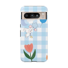 Load image into Gallery viewer, Pastel Blue Gingham Phone Case — Tough Cases