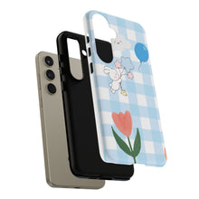 Load image into Gallery viewer, Pastel Blue Gingham Phone Case — Tough Cases