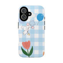 Load image into Gallery viewer, Pastel Blue Gingham Phone Case — Tough Cases
