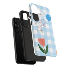 Load image into Gallery viewer, Pastel Blue Gingham Phone Case — Tough Cases