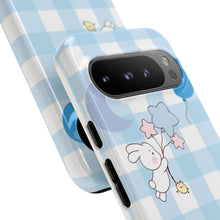 Load image into Gallery viewer, Pastel Blue Gingham Phone Case — Tough Cases