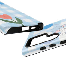 Load image into Gallery viewer, Pastel Blue Gingham Phone Case — Tough Cases