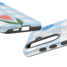 Load image into Gallery viewer, Pastel Blue Gingham Phone Case — Tough Cases