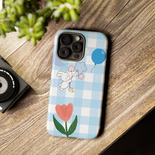 Load image into Gallery viewer, Pastel Blue Gingham Phone Case — Tough Cases