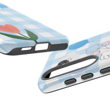 Load image into Gallery viewer, Pastel Blue Gingham Phone Case — Tough Cases