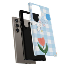 Load image into Gallery viewer, Pastel Blue Gingham Phone Case — Tough Cases