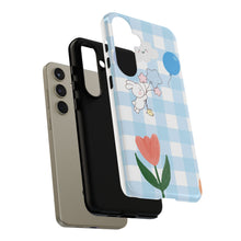 Load image into Gallery viewer, Pastel Blue Gingham Phone Case — Tough Cases