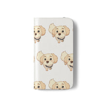 Load image into Gallery viewer, Cute Golden Doodle Pattern Flip Phone Case — Doggy Wallet Cover