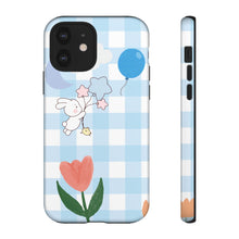 Load image into Gallery viewer, Pastel Blue Gingham Phone Case — Tough Cases