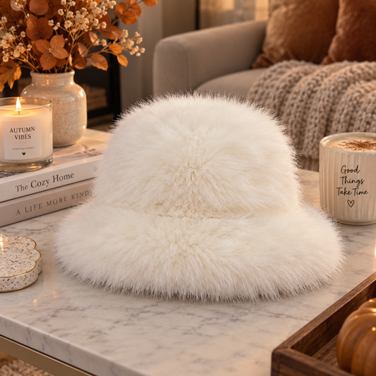 Fluffy Winter Bucket Hat