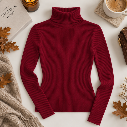 Ruby Red Turtleneck