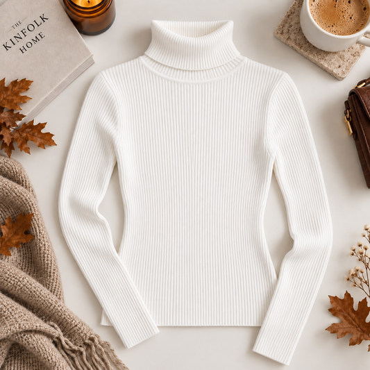 Soft White Turtleneck