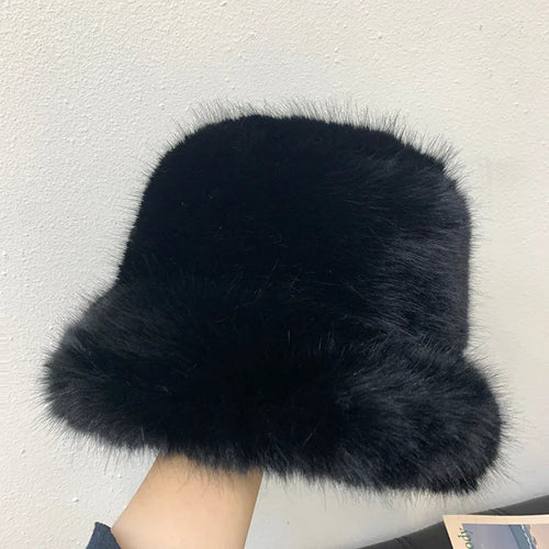 Fluffy Winter Bucket Hat