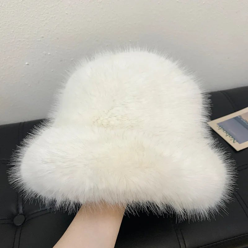 Fluffy Winter Bucket Hat - Shy and vibe 