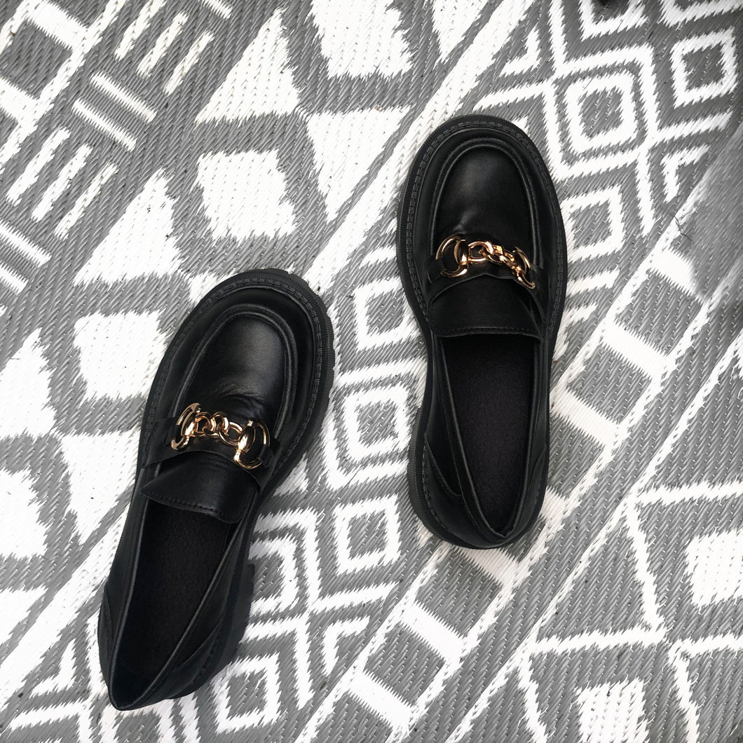 ELLIE Black Loafers